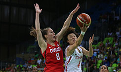 中国女篮大比分输给加拿大队