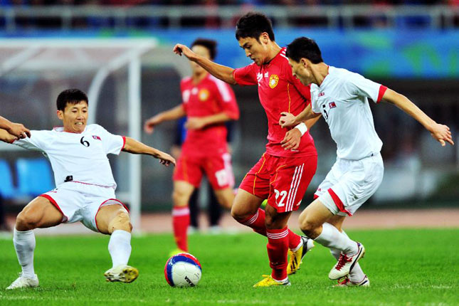 东亚运-男足0-3不敌朝鲜 朝鲜夺冠中国垫底