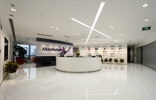 办公照明：阿克苏诺贝尔亚太总部办公大楼