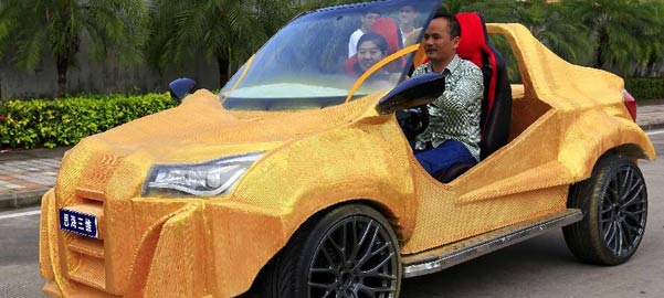 国内首台3D打印概念汽车亮相三亚(组图)