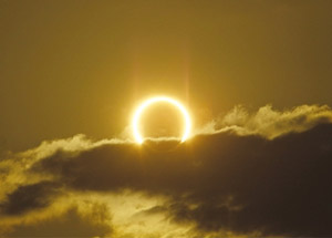 "金环日食"南半球如约上演