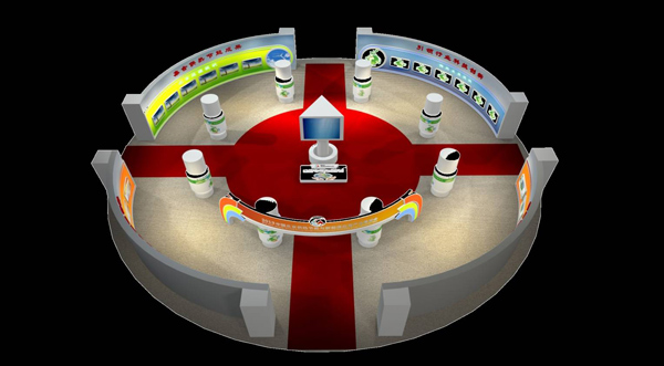 博览会现场俯视概念图