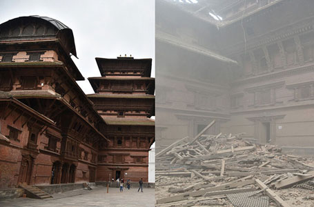 尼泊尔地震致大量古迹被毁