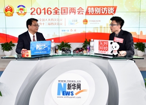 张庆军在访谈现场