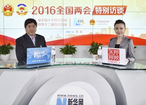 单霁翔做客新华网两会访谈间