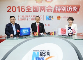 胡云腾、王建业做客新华网