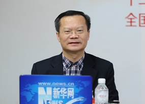 胡忠雄在访谈现场