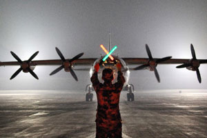 成空某运输航空兵师夜间协歼击机部队投送训练