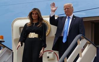 特朗普抵達沙特開啟其首次出訪
