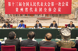 王沪宁参加贵州代表团审议