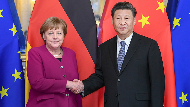 习近平会见德国总理默克尔