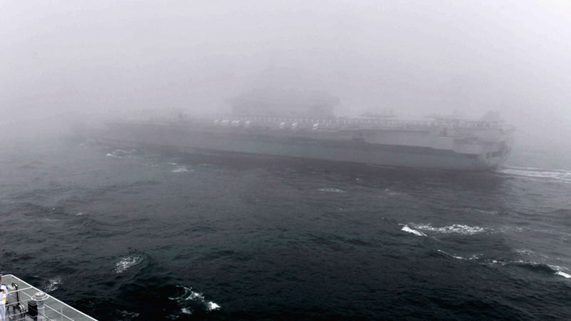 &ldquo;辽宁&rdquo;号航空母舰接受检阅