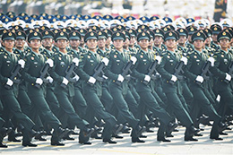 联勤保障部队方队:改革重塑后全新亮相