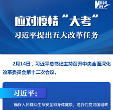 应对疫情&ldquo;大考&rdquo; 习近平提出五大改革任务