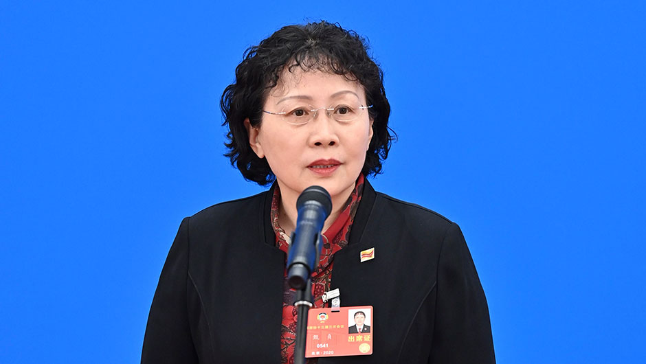 全国政协委员甄贞接受媒体采访