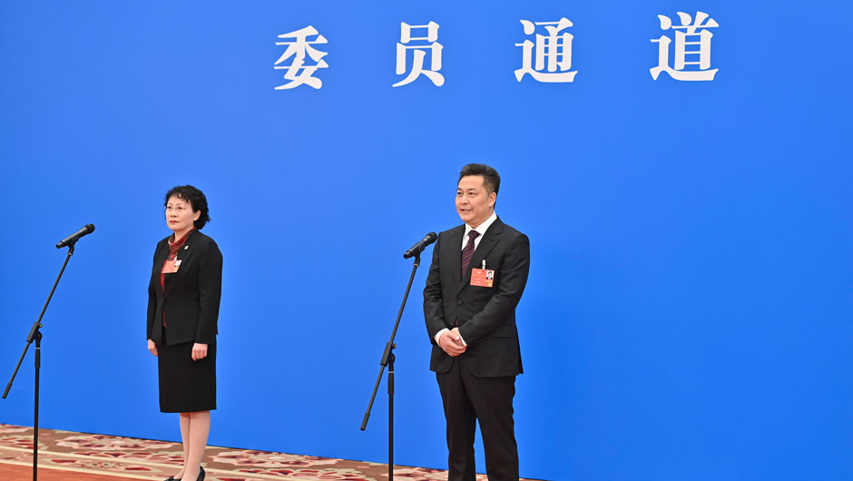全国政协委员通过网络视频方式接受媒体采访