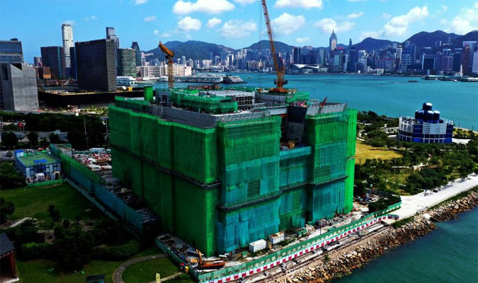 香港故宫文化博物馆大楼主体结构竣工