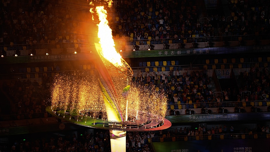 主火炬在开幕式上点燃