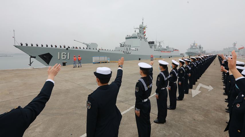 中國海軍第40批護航編隊起航奔赴亞丁灣