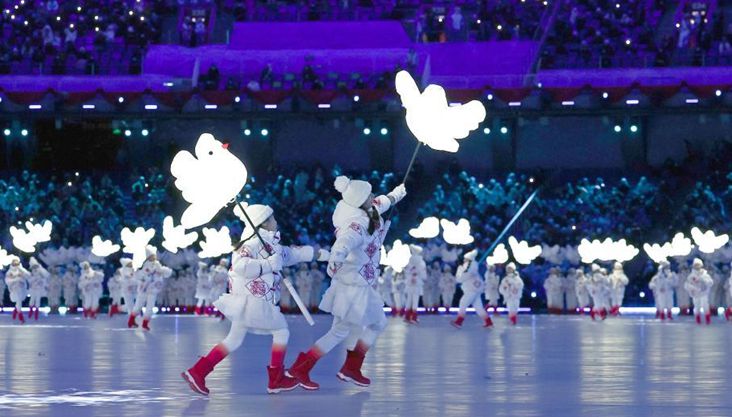 北京冬奥会开幕式上的“雪花”环节