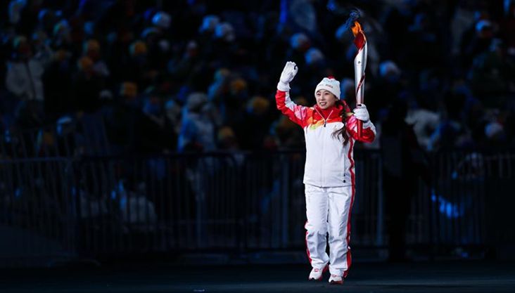 北京冬奥会开幕式火炬传递环节