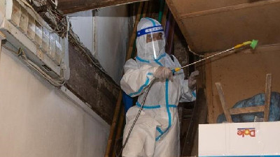 上海:小区进行彻底消杀