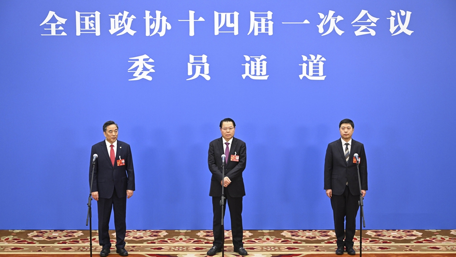 全国政协委员接受采访