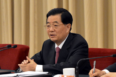 胡锦涛参加江苏代表团讨论