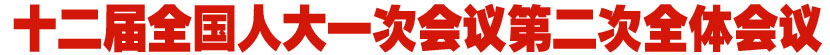 十二届全国人大一次会议第二次全体会议
