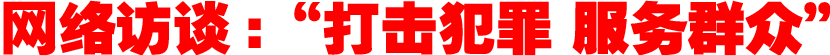 网络访谈:&ldquo;打击犯罪 服务群众&rdquo;