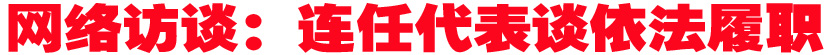 网络访谈：连任代表谈依法履职