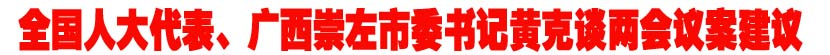 全国人大代表、广西崇左市委书记黄克