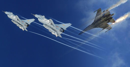 成都军区空军在红土高原展开体系对抗演练