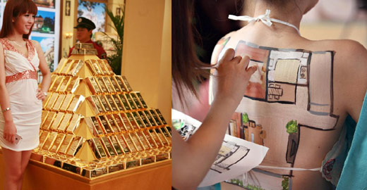 送金块身体作画:盘点那些极致卖房方法