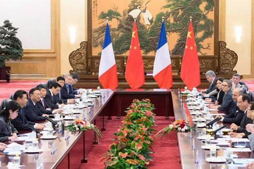 中法两国签署60架空客飞机意向订购协议