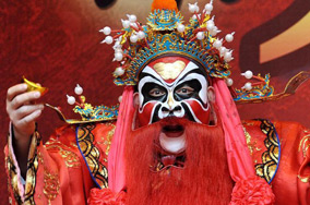 火宫殿“财神爷”的庙会春节