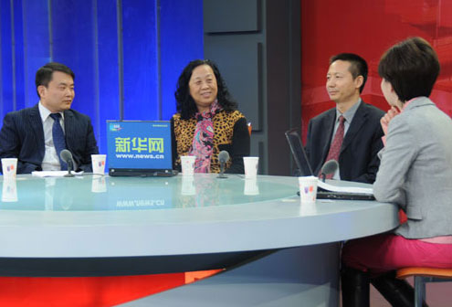 嘉宾在访谈现场