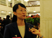 十八大代表李燕接受采访