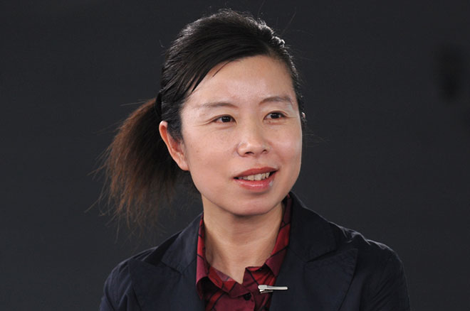 陈芳在访谈现场