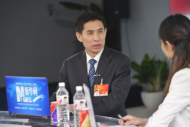 毕于瑞在访谈现场