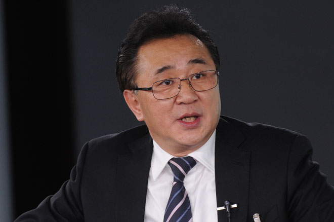 白金明在访谈现场