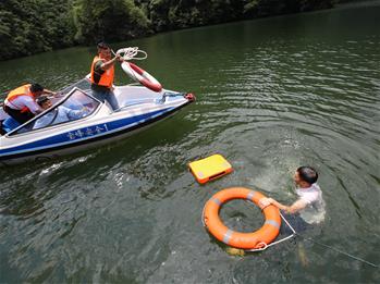 湖南張家界：救援演練保安全