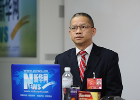 钟发平在访谈现场