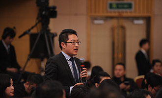 中央电视台记者提问