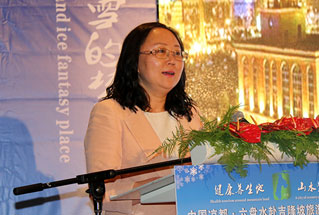 六盘水市投资促进局局长李黎作经贸推介