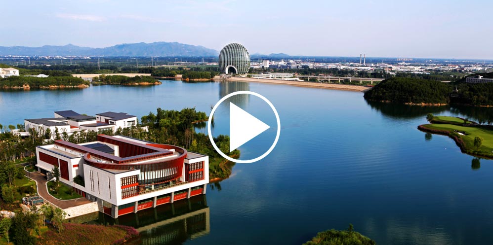 视频:航拍雁栖湖