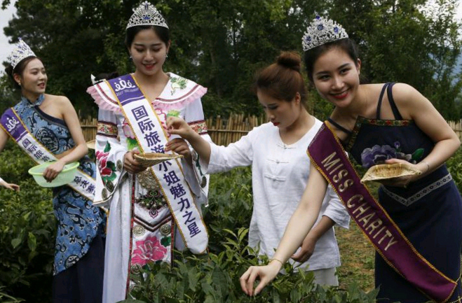 国际旅游小姐大赛15周年 获奖佳丽参加体验活动