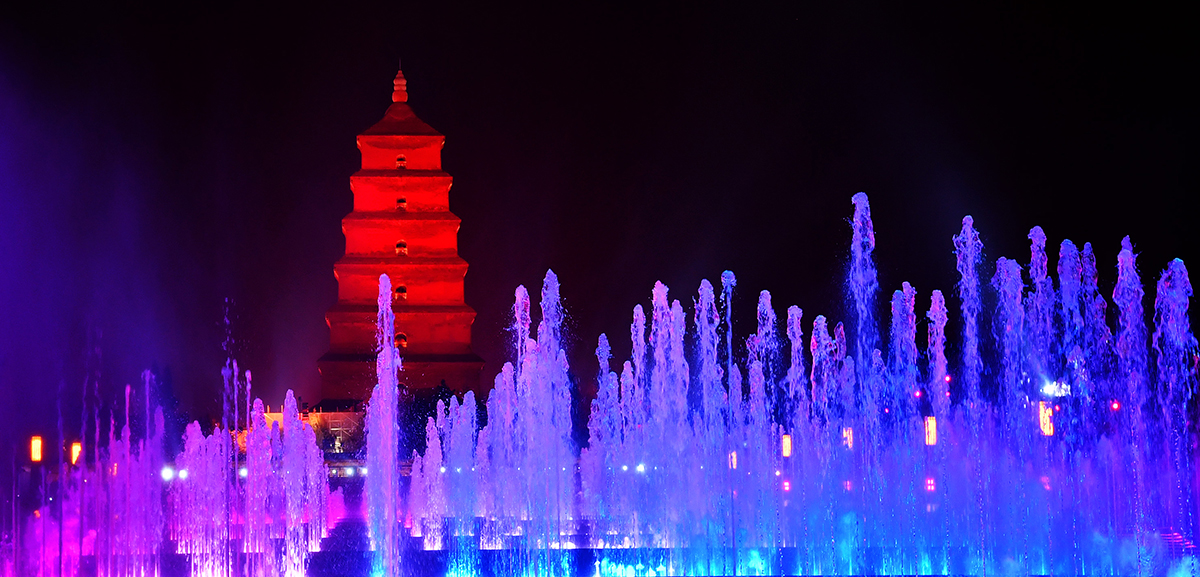 西安大雁塔夜景