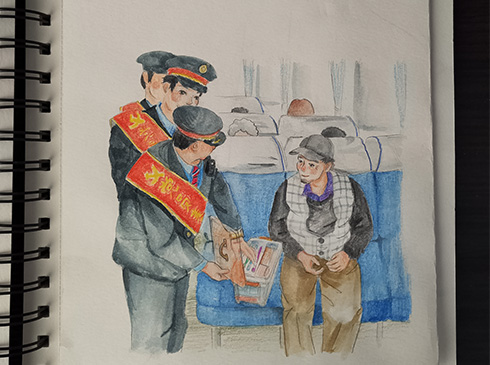 插画里的春运故事