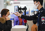 重庆机场对进出港航班旅客实行体温检测